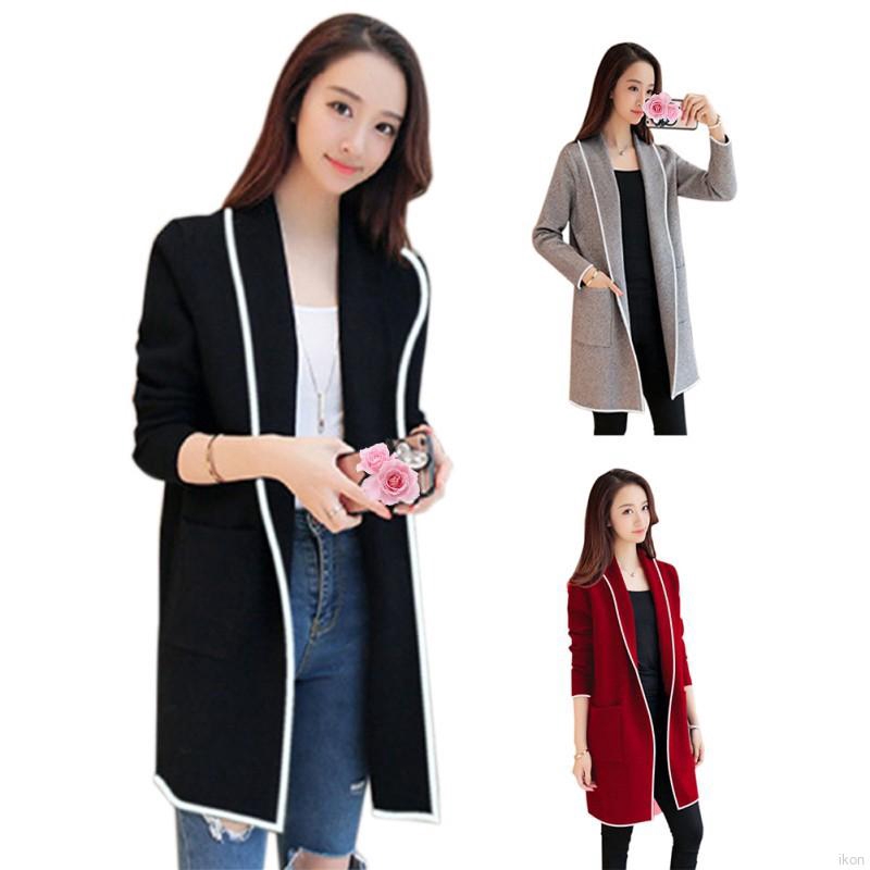 Áo Khoác Cardigan Hàn Quốc Dáng Rộng Dài Tay