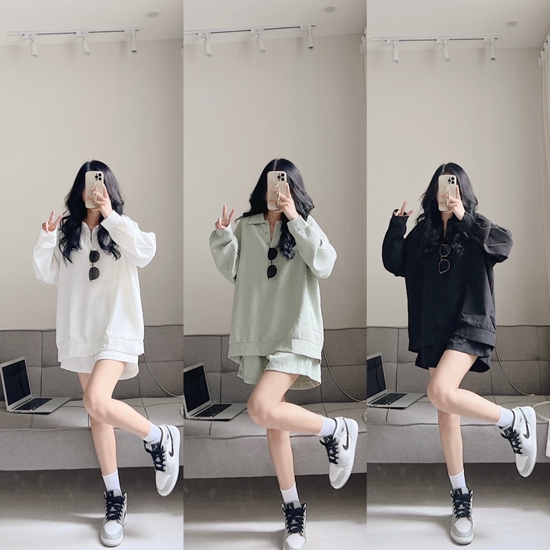 Set thể thao tổ ong dài tay samhyewear