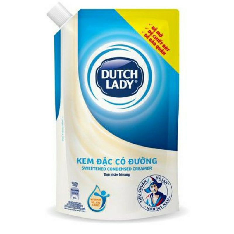 COMBO 5 Bịch Kem Đặc Có Đường DUTCH LADY Cô Gái Hà Lan Túi 560g Data 14/6/2021