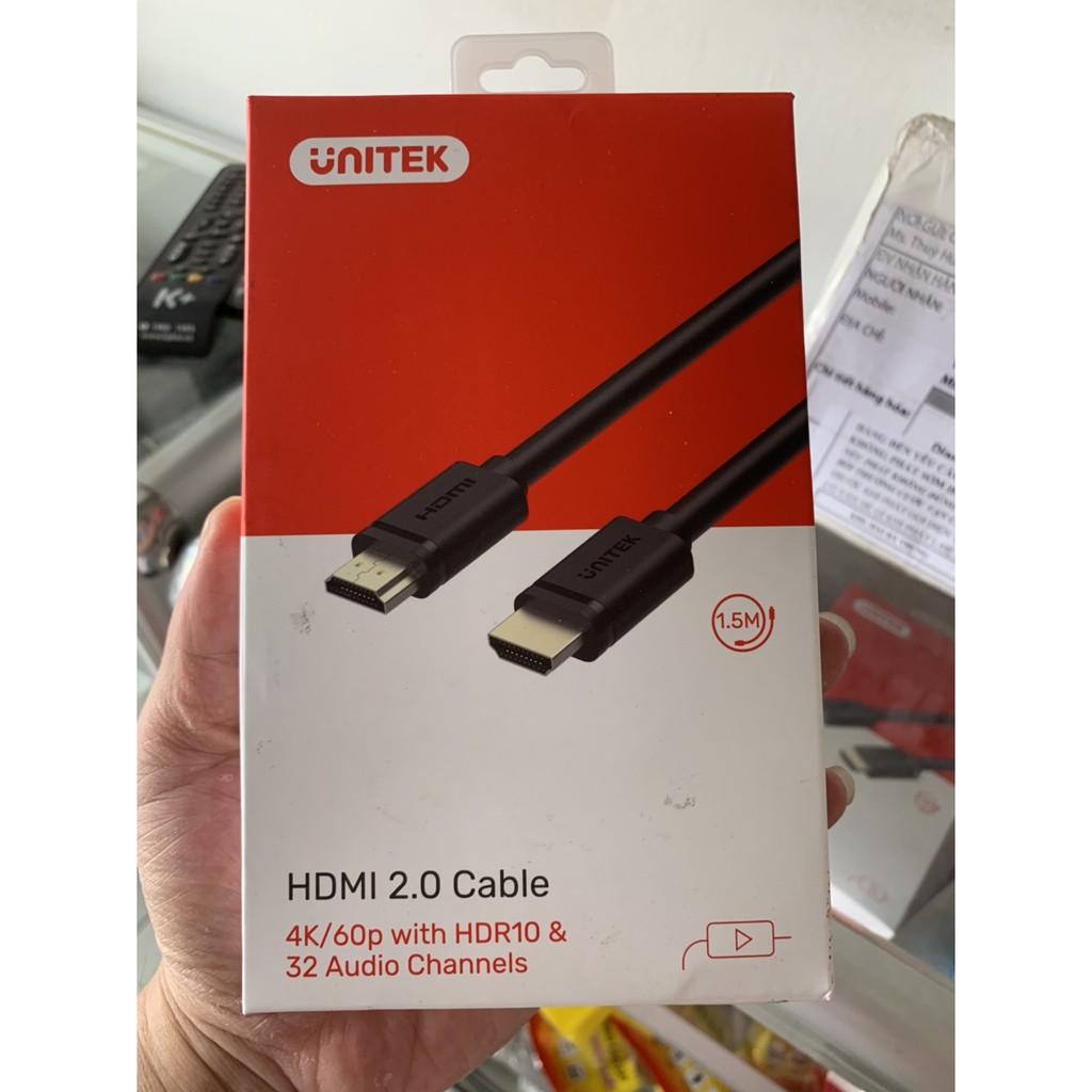 Cáp HDMI Unitek 1,5mét 3 Mét 5 Mét chính hãng | Dây HDMI to HDMI Unitek 4k | Cáp HDMI chuẩn 1.4 xịn giá rẻ