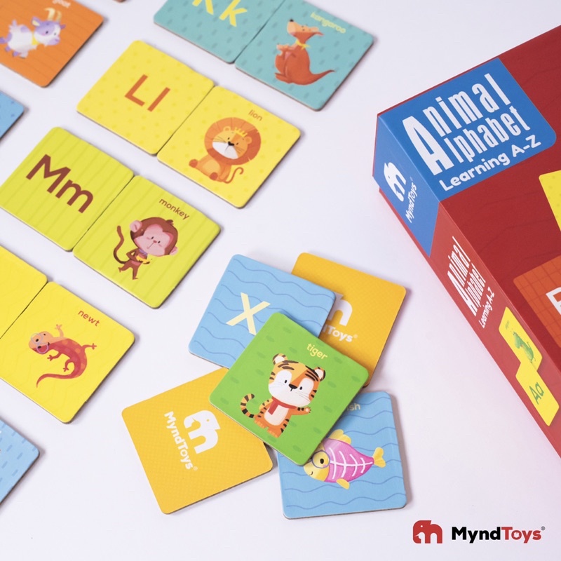 Đồ chơi giáo dục, bộ xếp Hình MyndToys Animal Alphabet (Learning A-Z) Dành Cho Các Bé Trên 2 Tuổi