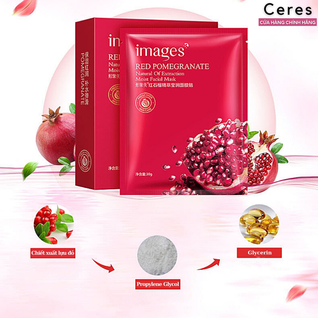 Mặt Nạ Giấy 💖𝑭𝒓𝒆𝒆𝒔𝒉𝒊𝒑💖 Mask Lựu Đỏ Images Dưỡng Ẩm Sáng Da | BigBuy360 - bigbuy360.vn