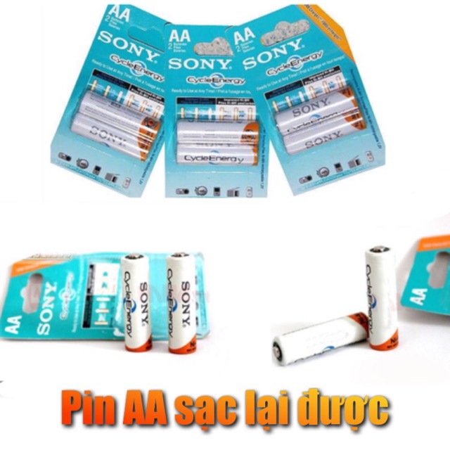 PIN AAA và AA SẠC LẠI ĐƯỢC ( 1 vỉ gồm 2 pin)