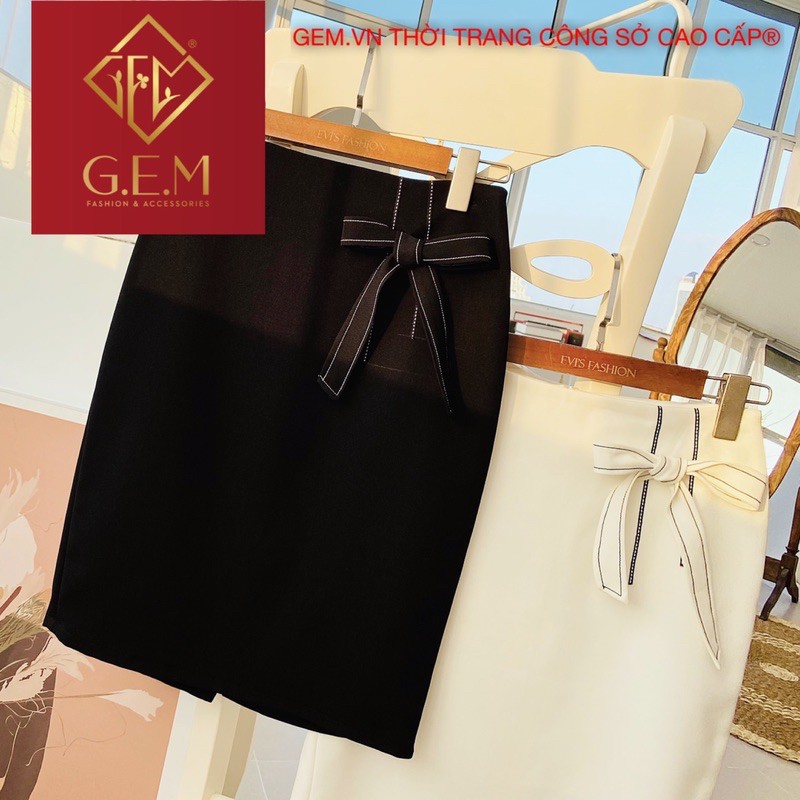 Chân váy công sở có thắt nơ hông - hàng thiết kế GEM.VN | BigBuy360 - bigbuy360.vn