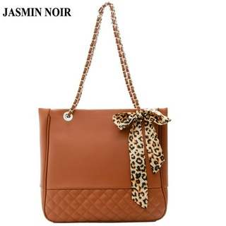 Túi đeo vai jasmin noir dạng vuông phối khăn choàng buộc thời trang cho nữ