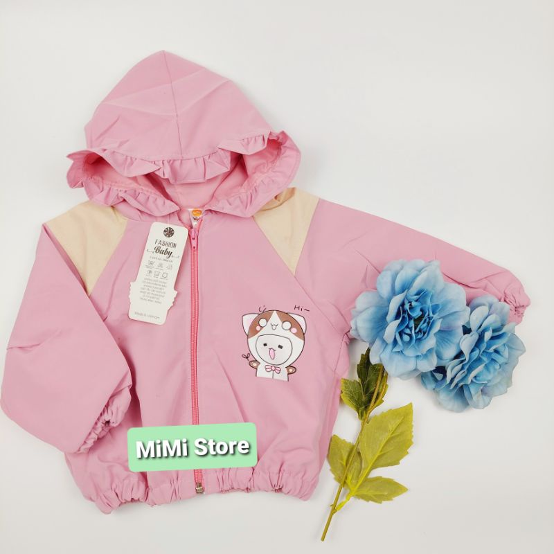 Áo khoác gió bé gái 10-20kg, áo gió lót lông cho bé 1-2-3-4-5-6 tuổi