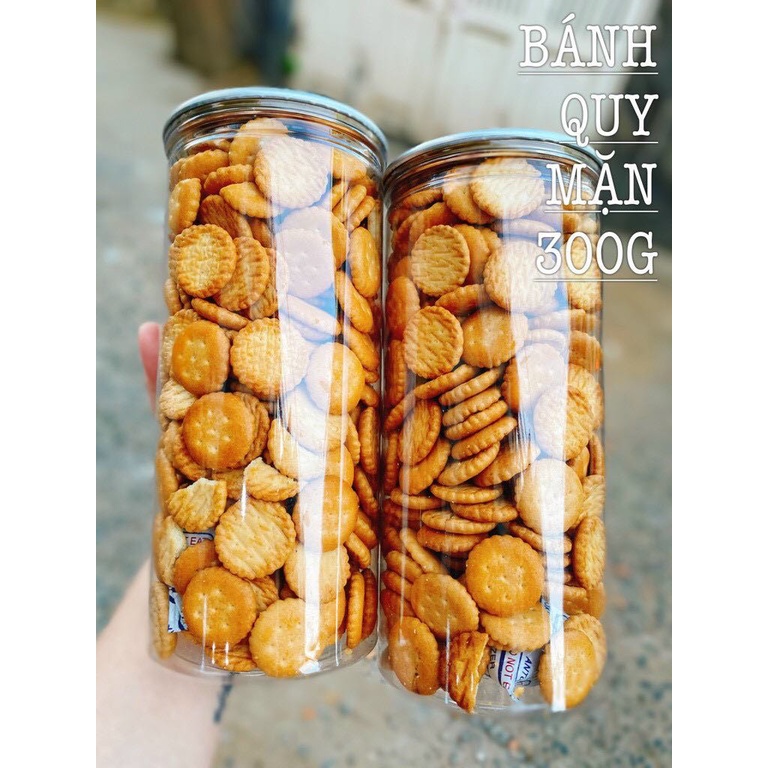 Bánh quy mặn hình tròn hũ 300gr