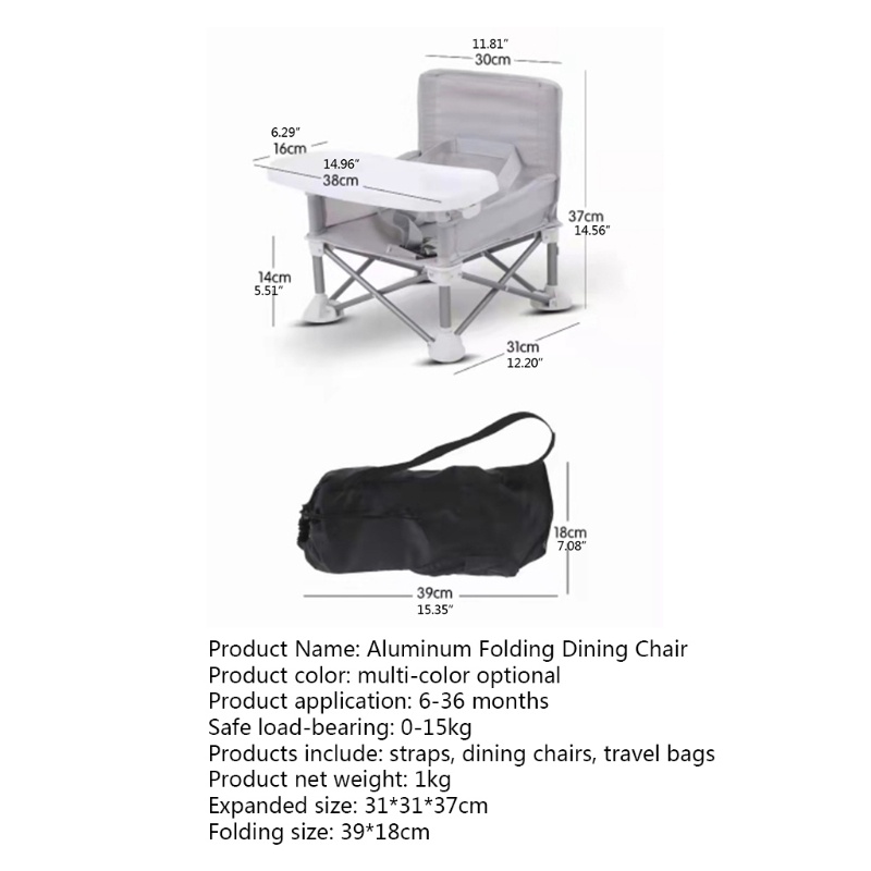 Ghế Ngồi Ăn Có Khay Và Dây Đeo Tiện Dụng Cho Bé