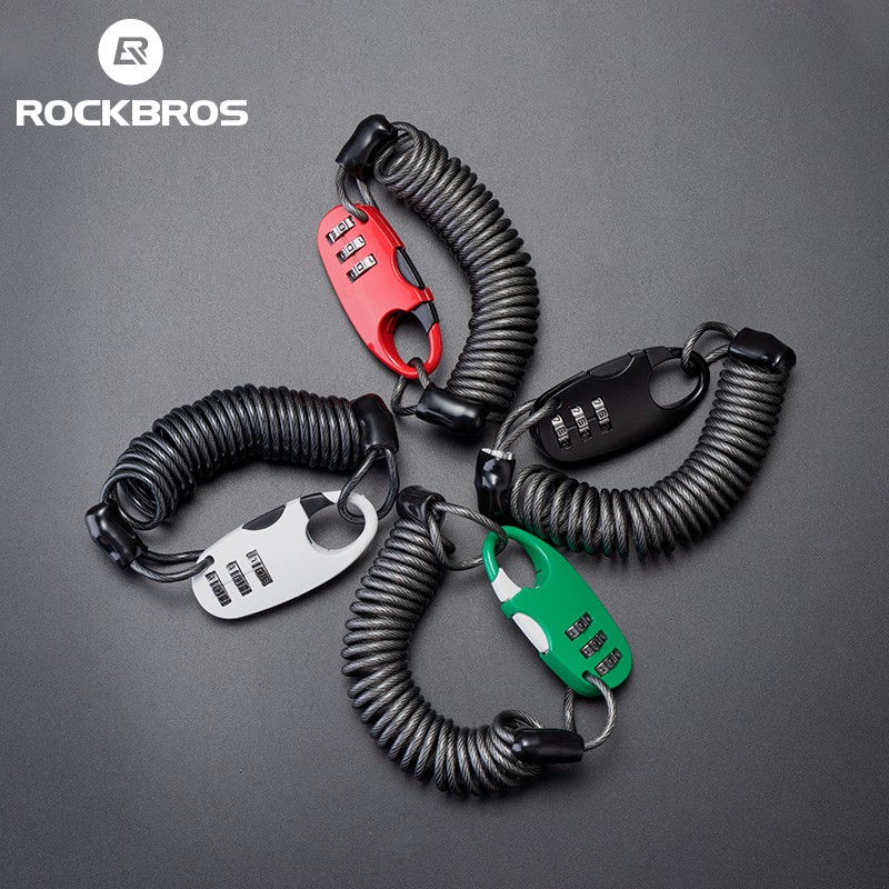 Ổ khóa mật mã ROCKBROS bằng hợp kim kẽm chống trộm mini trọng lượng nhẹ cho mũ bảo hi