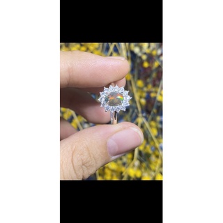 nhẫn bạc 950 đá o.p.a.l!