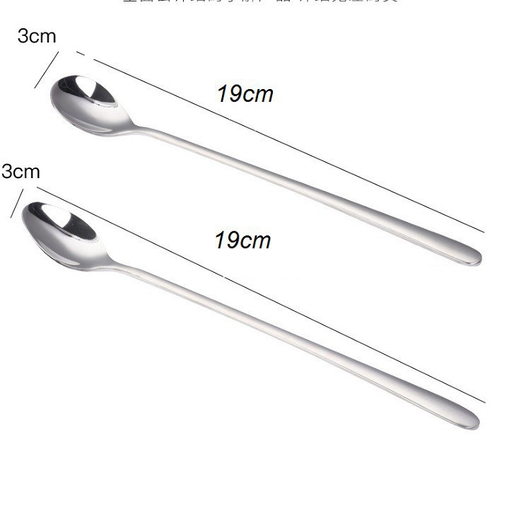 Thìa Inox Cán Dài / Muỗng Pha Cafe, Sinh Tố Phong Cách Hàn Quốc Tiện Dụng 88279 Shop Giao Hàng Nhanh