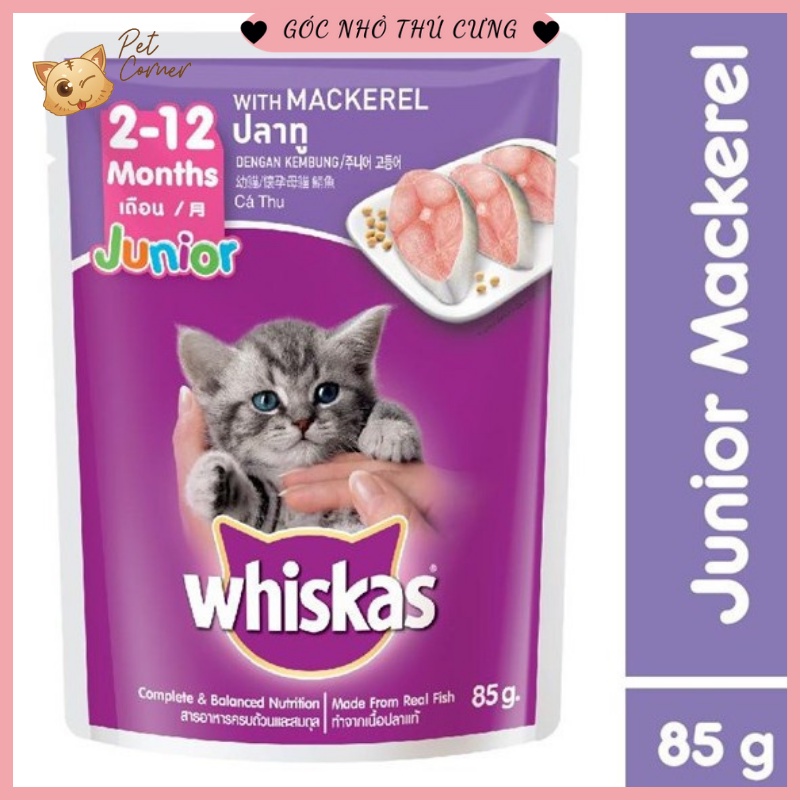 Pate cho mèo Whiskas gói 80gr