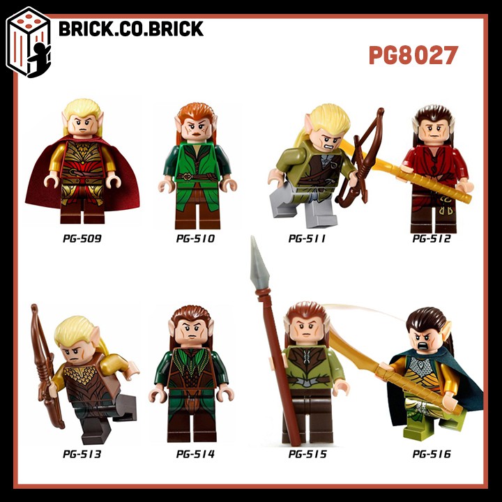 PG8027- Đồ chơi lắp ráp lego và minifigures nhân vật yêu tinh trong phim Chúa tể của những chiếc nhẫn - Lord of the ring