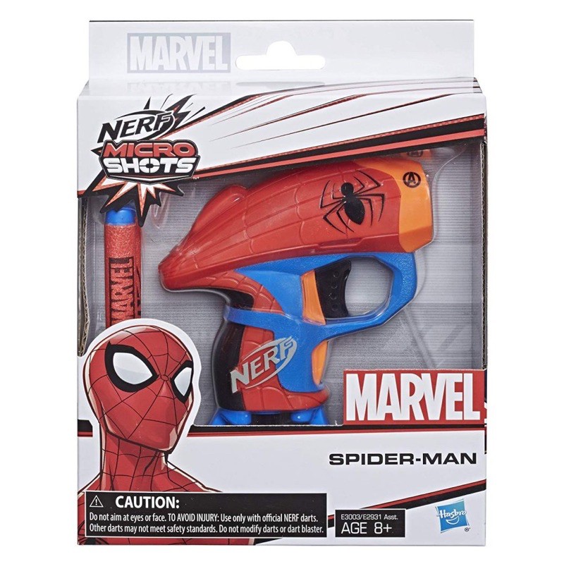 Đồ chơi NERF Microshots Marvel Spider-Man + 10 viên xốp