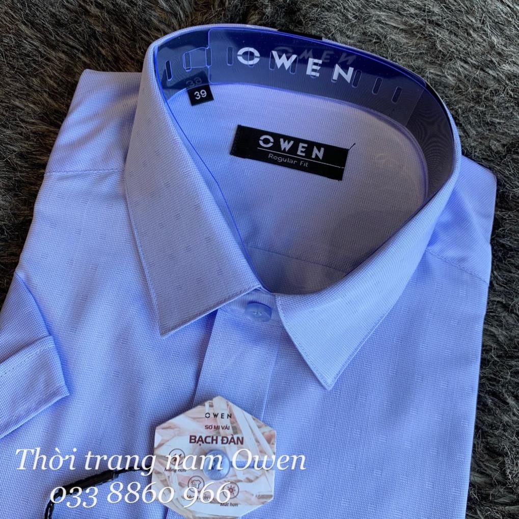 Sale Chính Hãng OWEN - Aó sơ mi ngắn tay nam Owen vải sợi bạch đàn siêu mềm mịn 20573 hot 🌺 neww * ! %