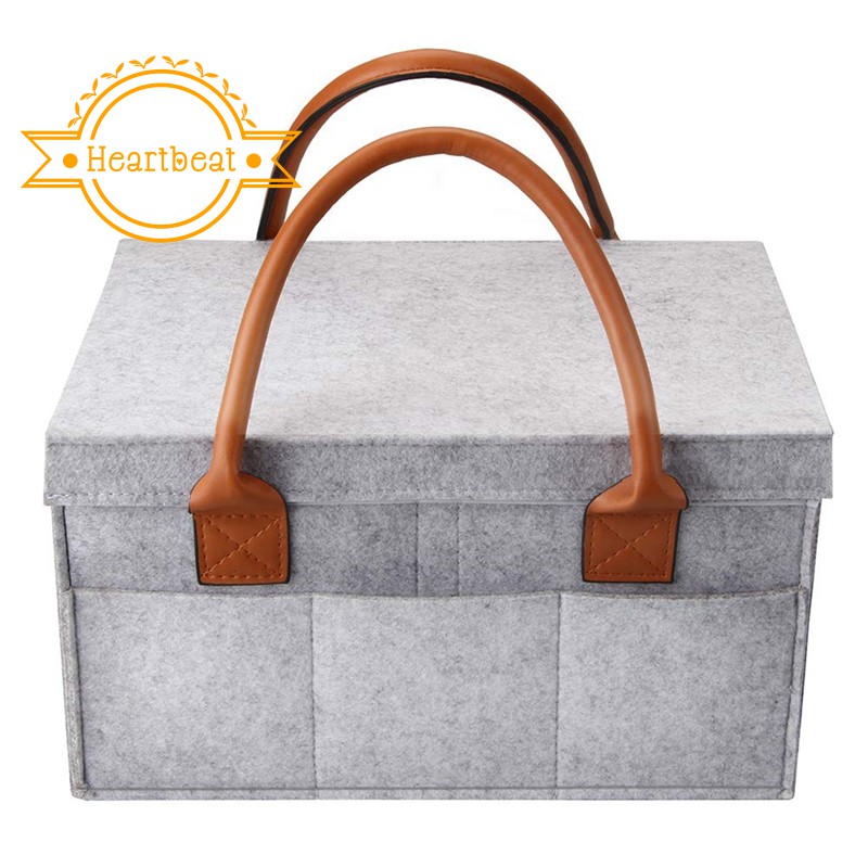 Car Caddy Organiser, Nappy Organiser Grey Basket Stroller (Gray)