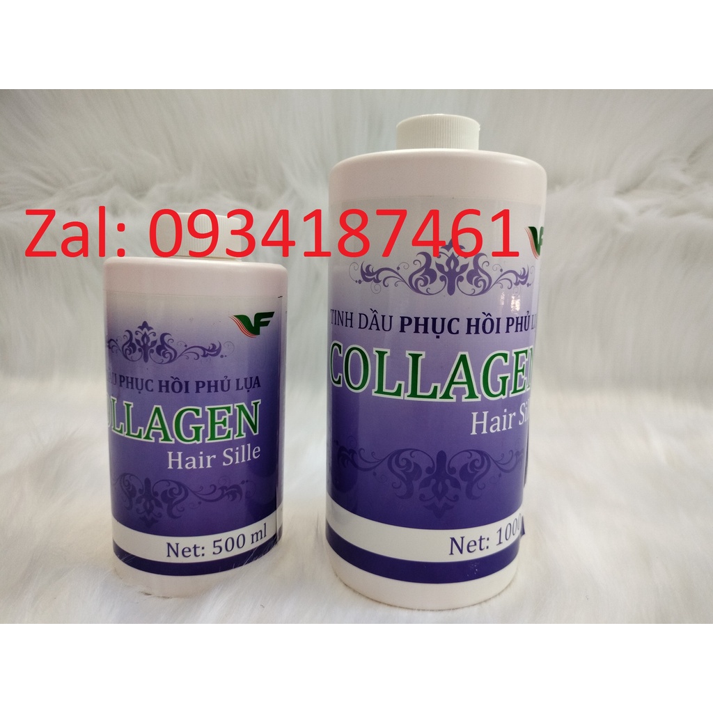 Tinh dầu phục hồi phủ lụa Collagen hair sili chai xanh (500ml/1000ml)