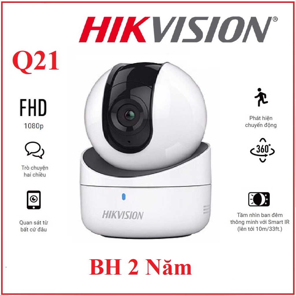 Camera IP Wifi Hikvision Q21 DS-2CV2Q21EFD-IW Xoay 360 Độ Đàm Thoại 2 Chiều - Hàng Chính Hãng