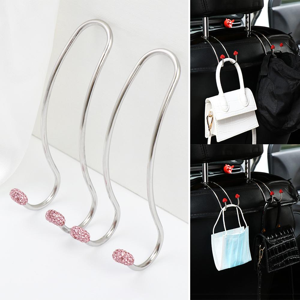 Set 2 Móc Treo Đồ Gắn Ghế Sau Xe Hơi Lấp Lánh Siêu Bền