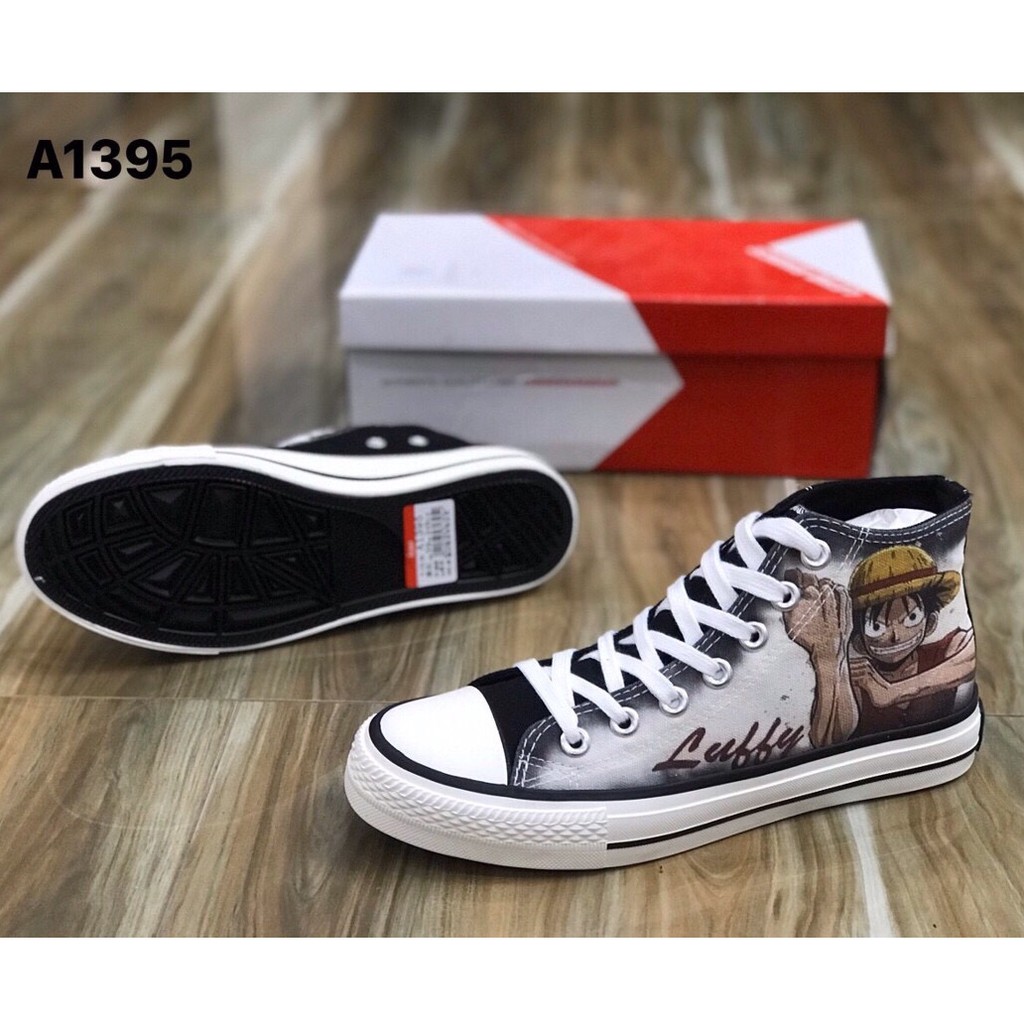 ĐẲNG CẤP TT GIÀY SNEAKER CV CỔ CAO CLASSIC HÌNH LUFFY - GIÀY ĐÔI FULLSIZE NAM NỮ &