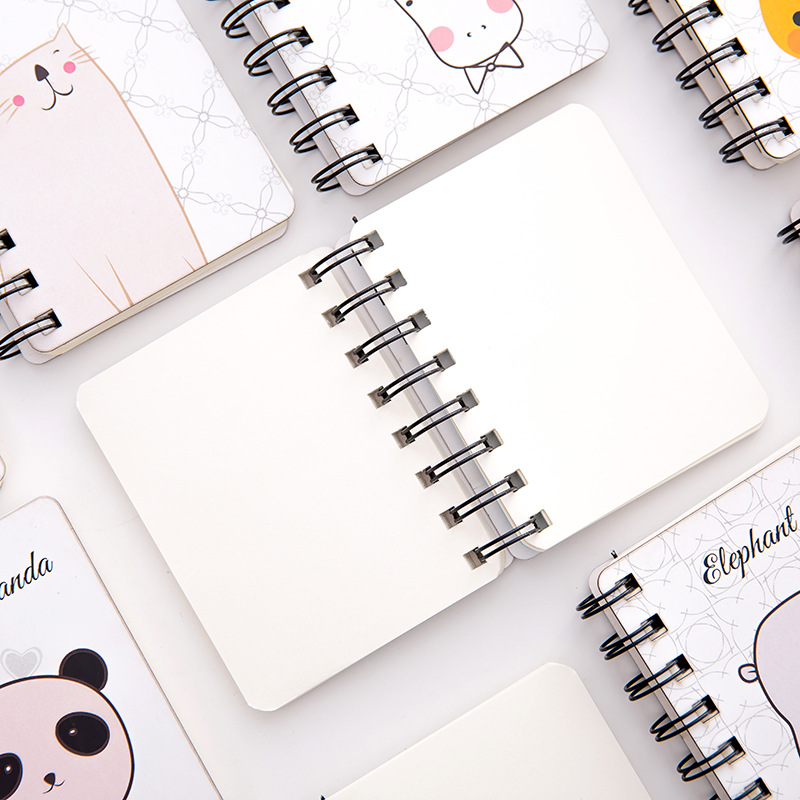 Cute animal rollover coil notebook mini portable notebook pocket notepad