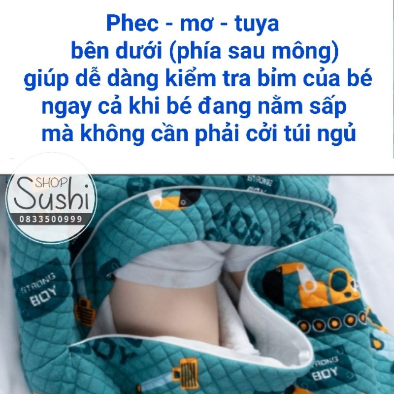 Túi ngủ trẻ em Cotton chần bông, Áo ngủ cho bé