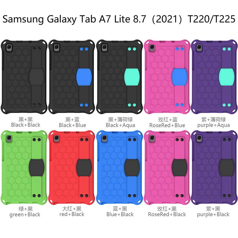 Ốp máy tính bảng bằng EVA chống sốc màu tương phản dành cho Samsung Galaxy Tab A7 Lite 8.7 Inch 2021 Sm-T220 T225