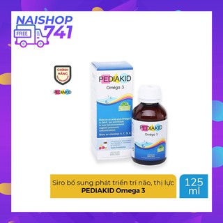 Siro PEDIAKID Omega 3 bổ sung phát triển trí não, thị lực, tim mạch toàn diện cho trẻ nhỏ, Chai 125ml