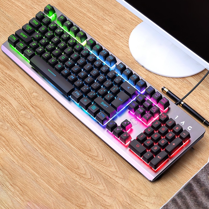 Set Bàn Phím Và Chuột Gaming 104 Phím Rgb Bằng Hợp Kim Nhôm