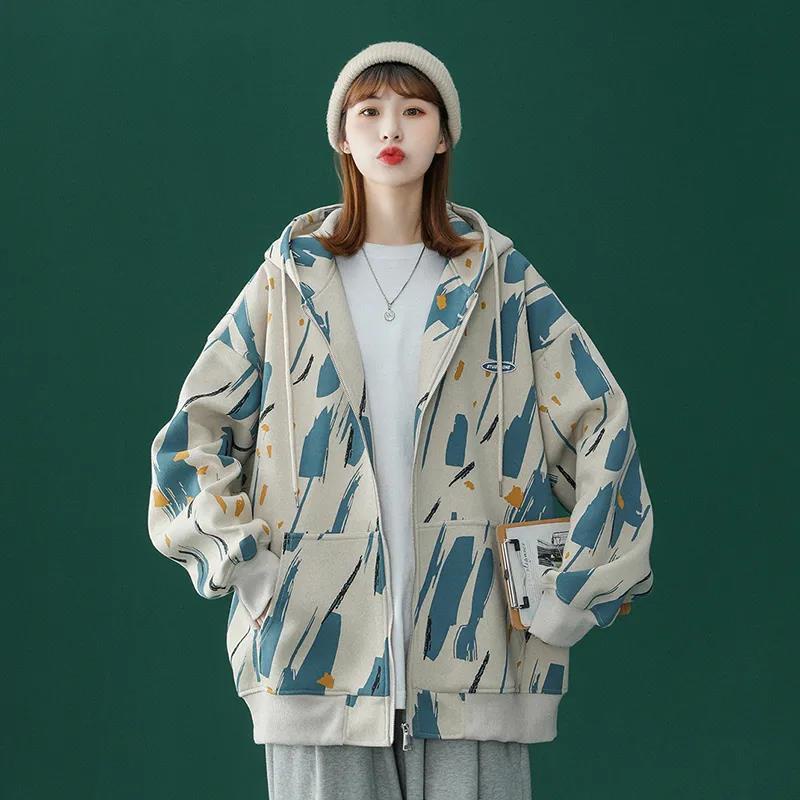 Áo khoác oversize tay dài phong cách Hàn Quốc cho nữ