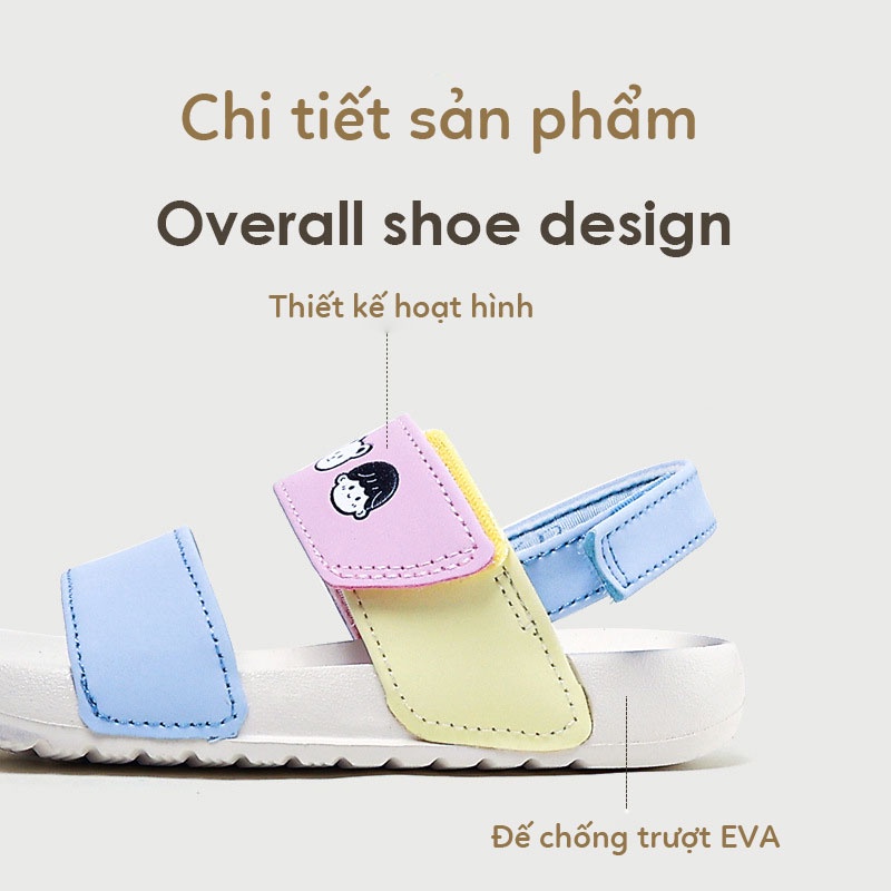 Dép Quai Dán Cho Bé RIGHT EURO QL-1107 Sandal Bé Trai Bé Gái Chống Trơn Trượt Thoáng Khí chính Hãng