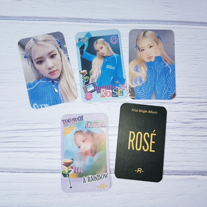 Set 5 Thẻ Hình Rosé Nhóm Nhạc Blackpink 2021