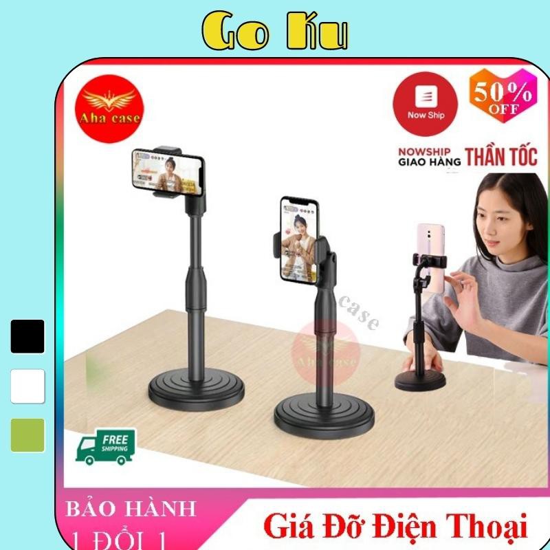 Giá đỡ điện thoại để bàn chân đỡ điện thoại livestream xem phim video học online xoay 360 độ - Go Ku