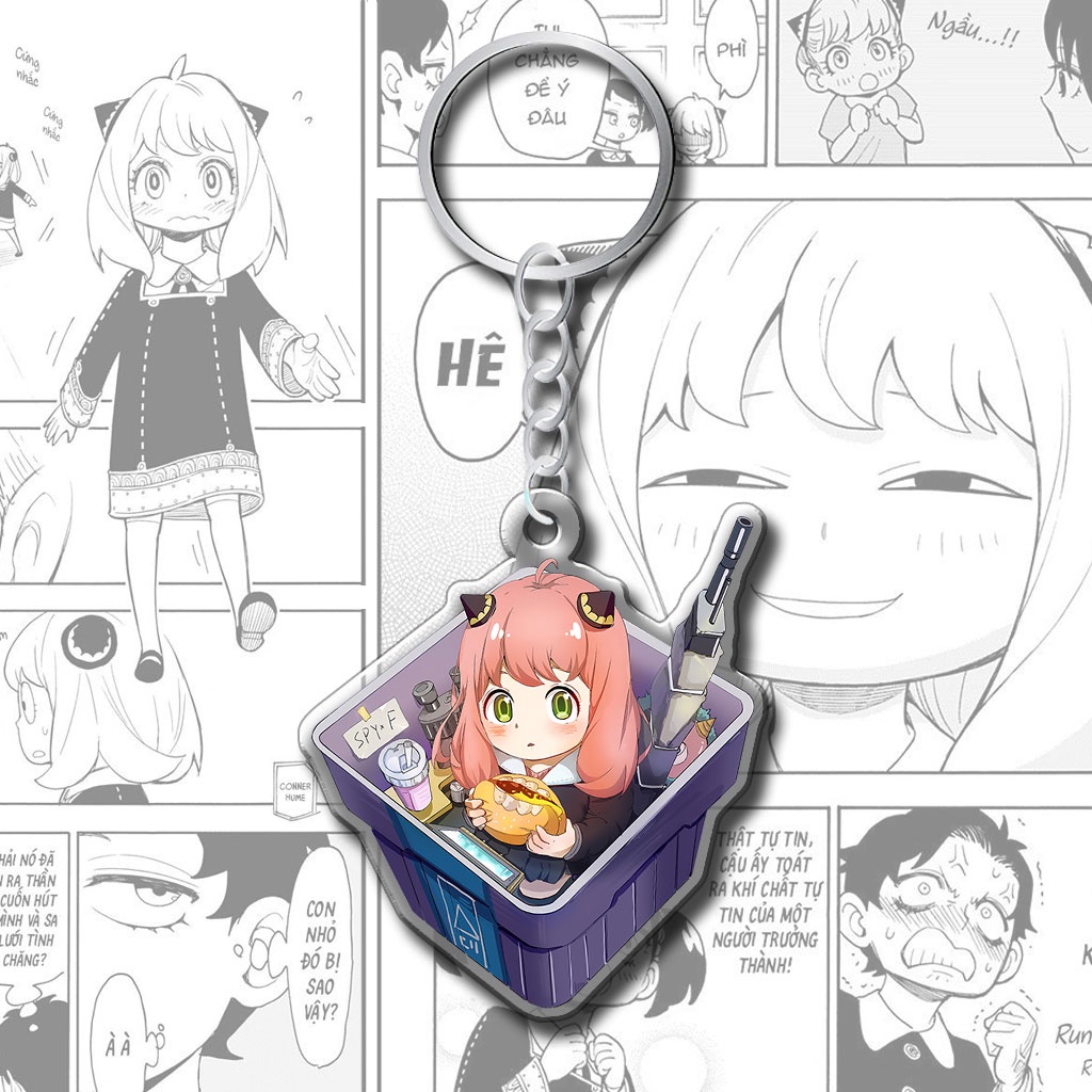 Móc khóa Anya Forger anime Spy x Family Thegioipuzzle bằng mica bền đẹp FASF