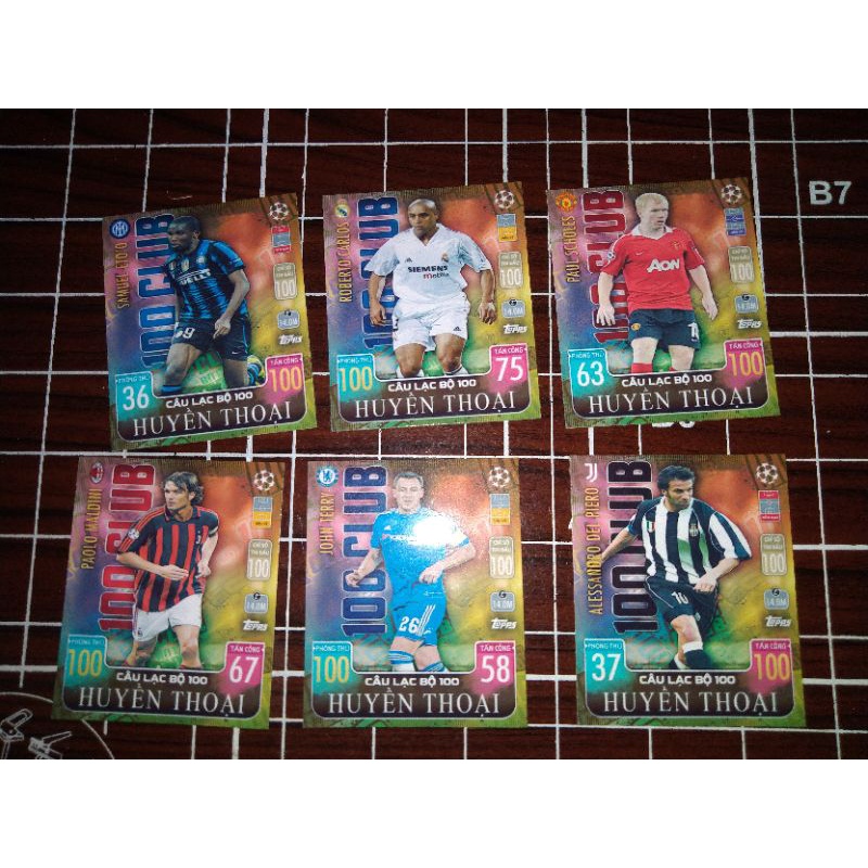 Thẻ cầu thủ bóng đá huyền thoại legend 2021/22 size Poca Match Attax thẻ in custom ST STORE CARD