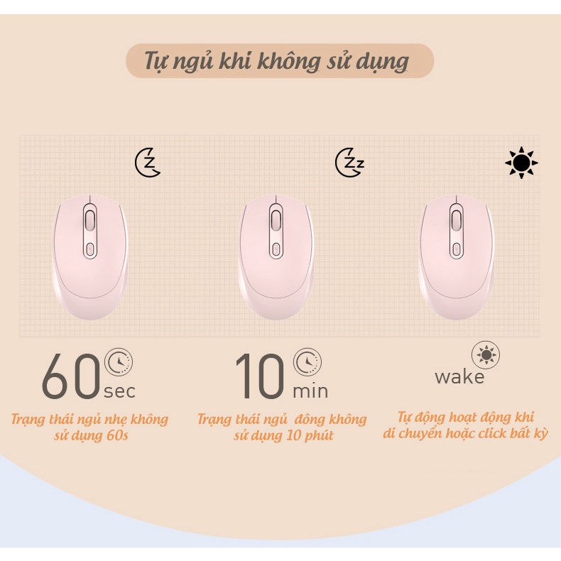 Chuột không dây Bluetooth PIX-LINK P100B chống ồn, DPI 1600, chế độ kép wireless usb 2.4Ghz, bluetooth