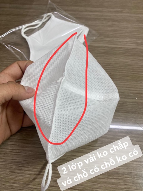 Khẩu trang vải không dệt loại 70gr may 2 lớp | BigBuy360 - bigbuy360.vn