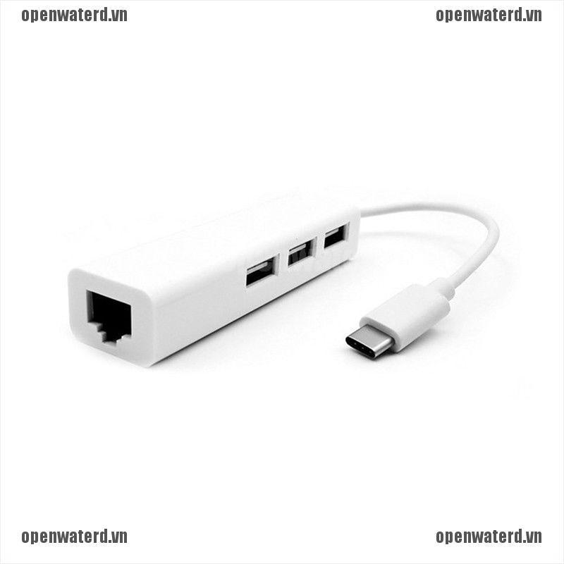 Bộ Chuyển Đổi Usb-C 3.1 Sang Usb 3.0 Hub Ethernet Lan Rj45 Cho Macbook Us