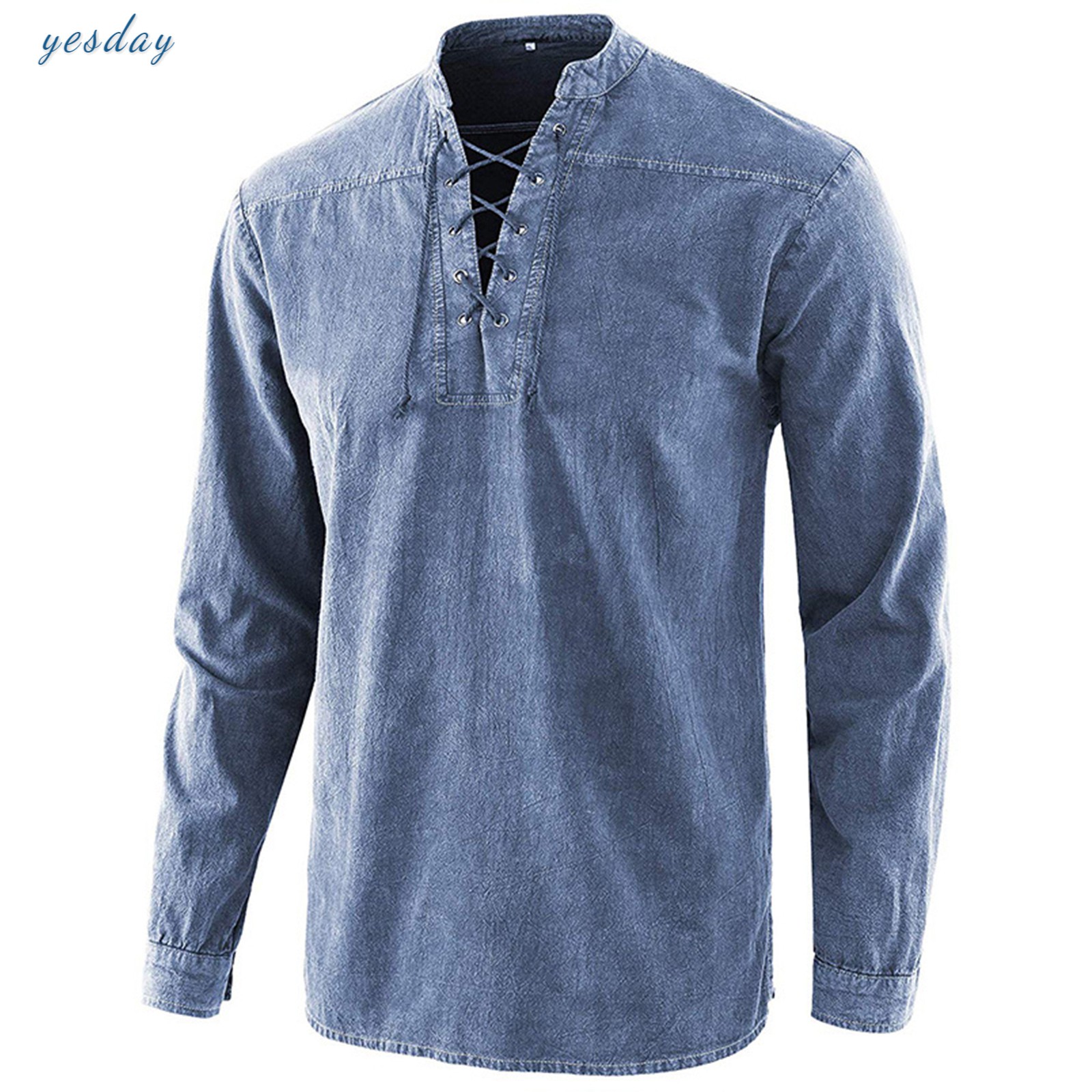 Áo Sơ Mi Denim Nam Cổ V Dài Tay Thời Trang 2020 | BigBuy360 - bigbuy360.vn