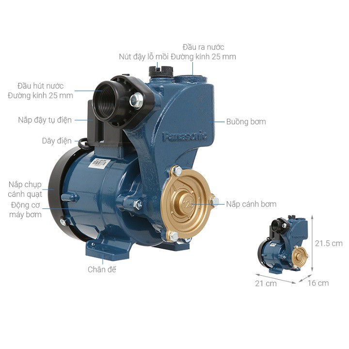 Máy Bơm Đẩy Cao PANASONIC GP-129JXK-SV5 Bền Bỉ