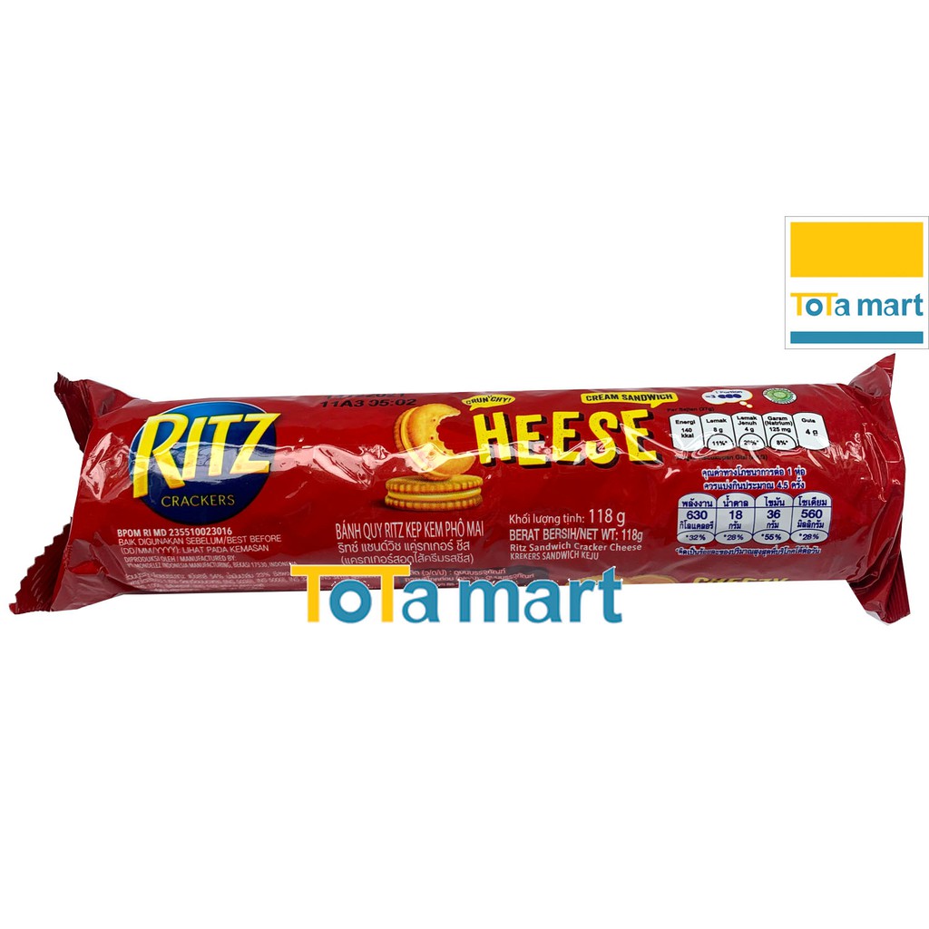 Bánh quy mặn kẹp kem phô mai RITZ 160g. Hàng xuất Nhật. HSD ghi bên dưới | BigBuy360 - bigbuy360.vn