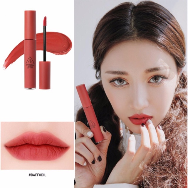 Son 3CE Velvet Lip Tint - Daffodil (đỏ đất)