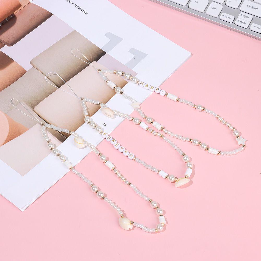 Dây Đeo Điện Thoại Xâu Hạt Acrylic Hình Ngôi Sao Phong Cách Bohemian