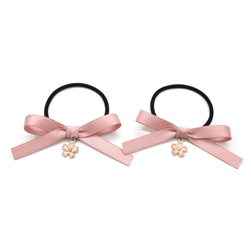 Dây Buộc Tóc Co Giãn Đính Nơ Ruy Băng Ren Phong Cách Lolita