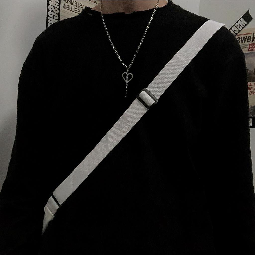 Dây chuyền 19898 mặt hình trái tim dạng khảm phong cách harajuku thời trang cổ điển vui nhộn độc đáo