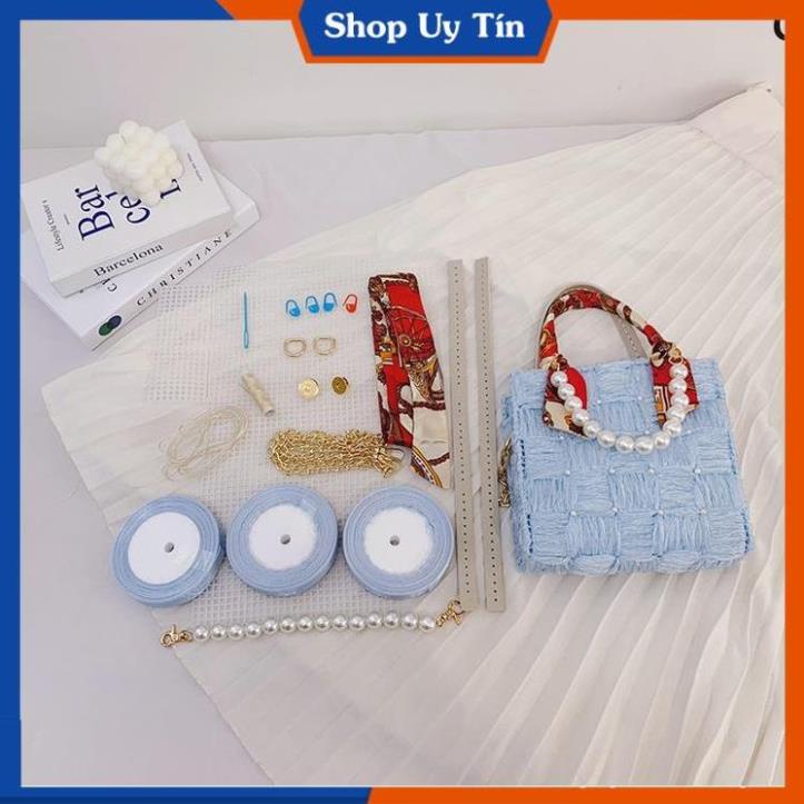 [ FREESHIP 50K ] Túi Xách Handmade Tự Đan Ruy Băng - Phụ Kiện Đan Túi