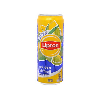 6 lon trà đen Lipton vị chanh 330ml