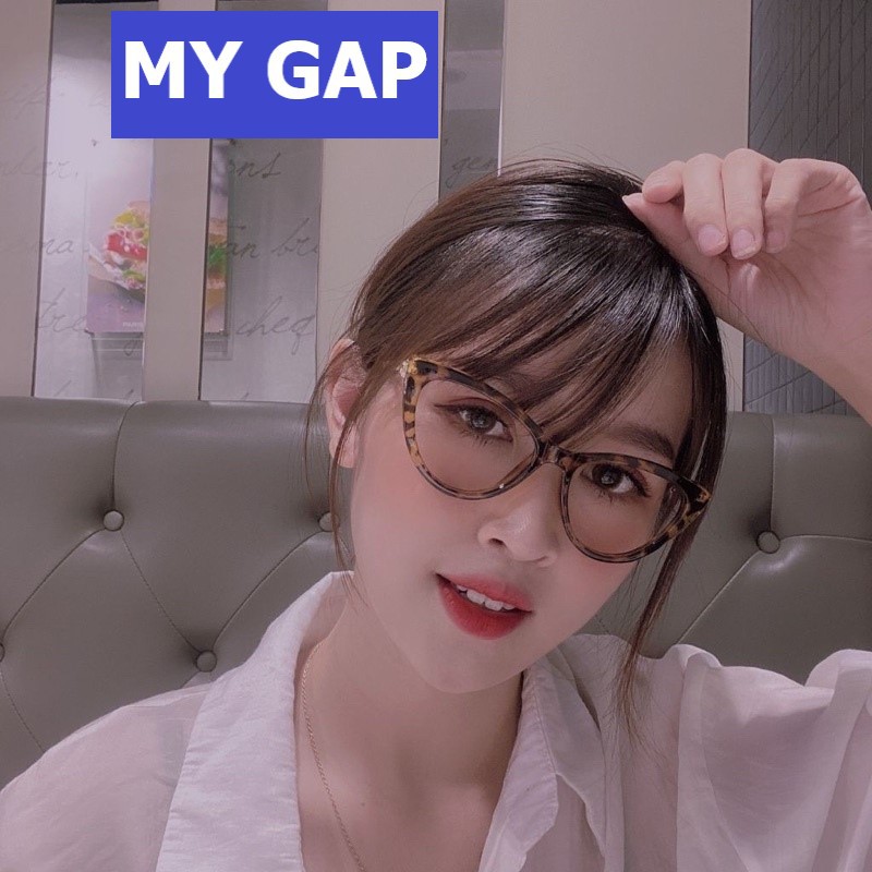 Gọng kính cận mắt mèo nữ - gọng kim loại giáng vếch thời trang 3836
