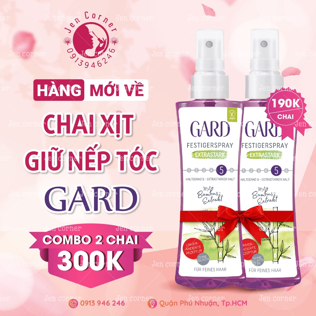 [Có sẵn] Chai xịt giữ nếp tóc Gard 145ml- đức