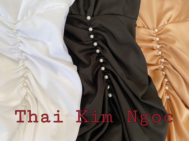 Đầm dự tiệc eo nhún chuổi